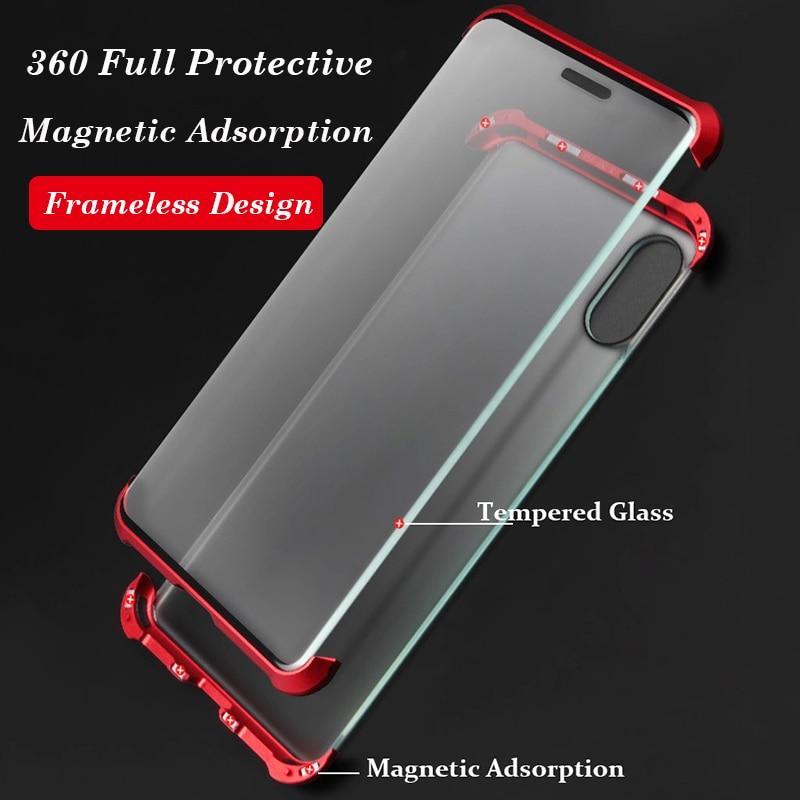 iPhone XR Frameless Auto-Fit (Front+ Back) Magnetic Glass Case