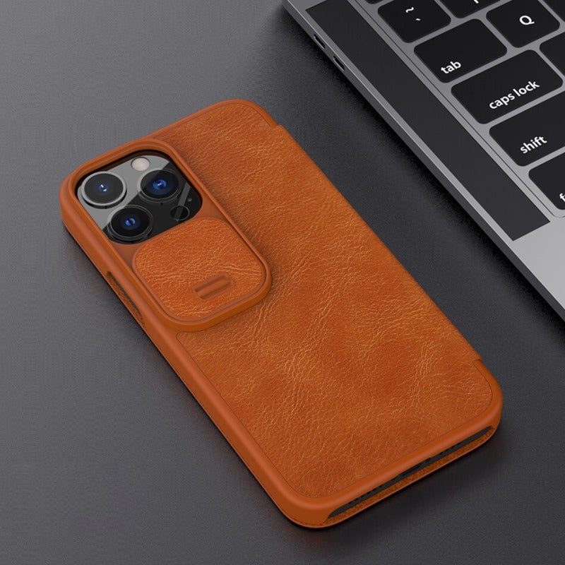 Camera Protection Qin Leather Flip Case