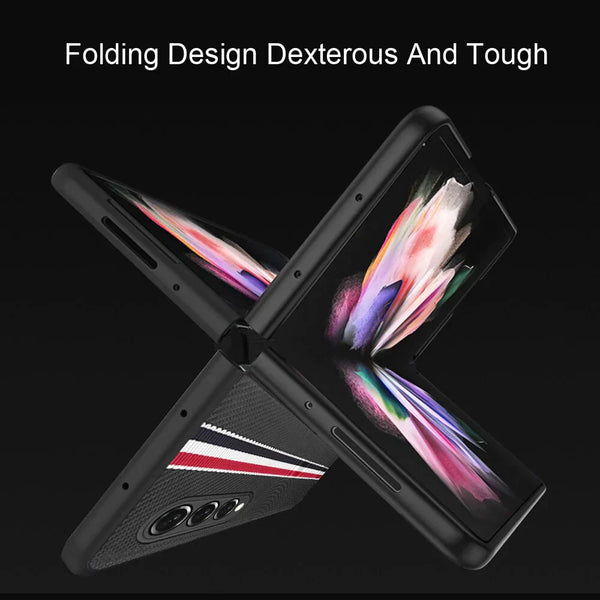 Galaxy Z Fold4 Luxury Leather Splice Case