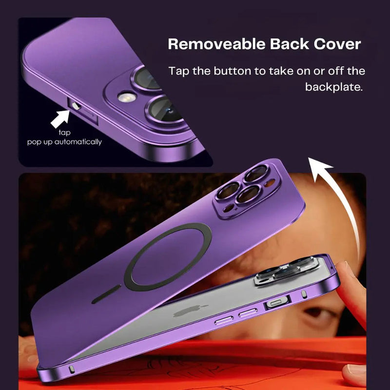 Aluminum Metal Frame Magnetic Case For iPhone