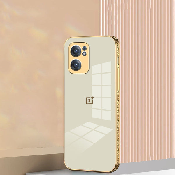 OnePlus Nord CE 2 Embossed TPU Gold Edge Design Case