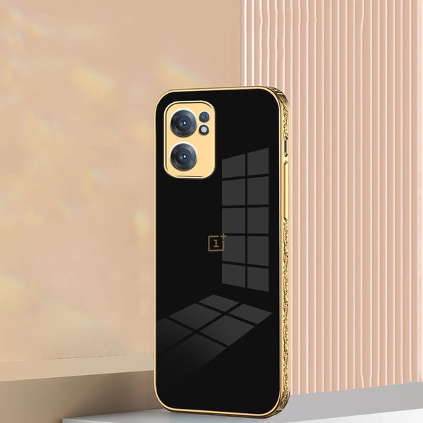 OnePlus Nord CE 2 Embossed TPU Gold Edge Design Case