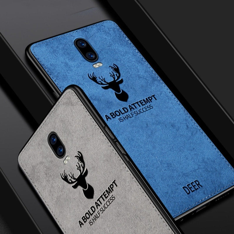 OnePlus 7 (3 in 1 Combo) Deer Case + Tempered Glass + Earphones