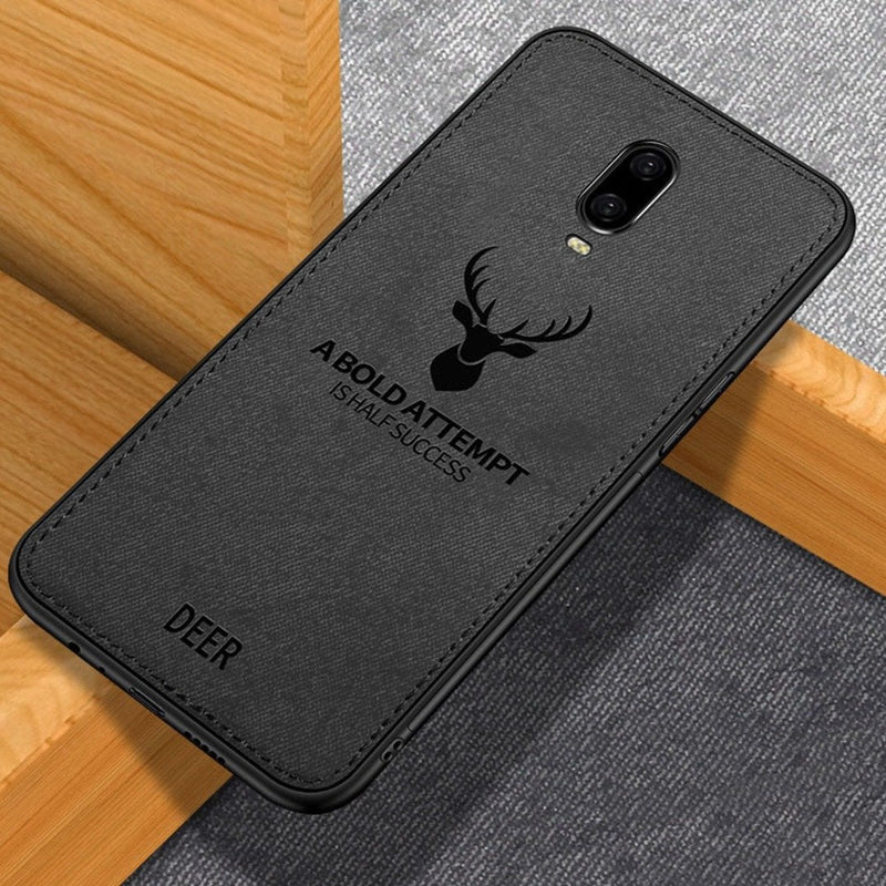 OnePlus 7 (3 in 1 Combo) Deer Case + Tempered Glass + Earphones