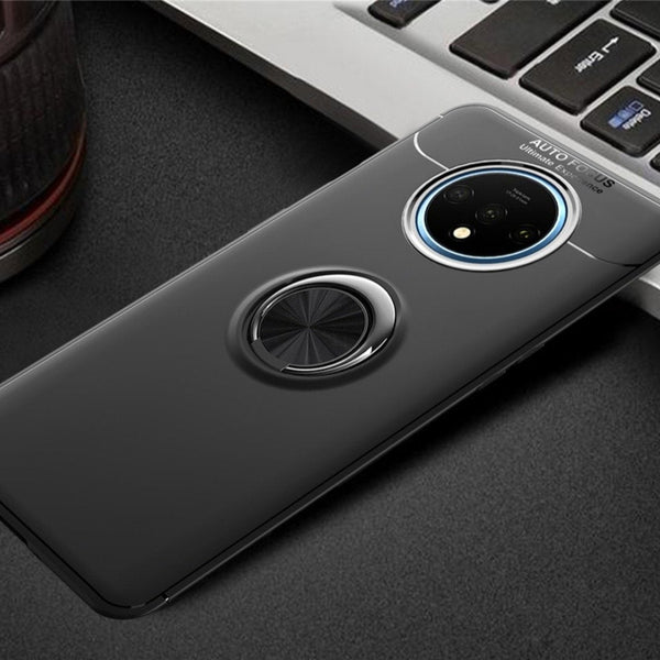 OnePlus 7T Metallic Finger Ring Holder Matte Case