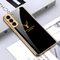 Galaxy S21 Plus Electroplating Deer Pattern Glass Case