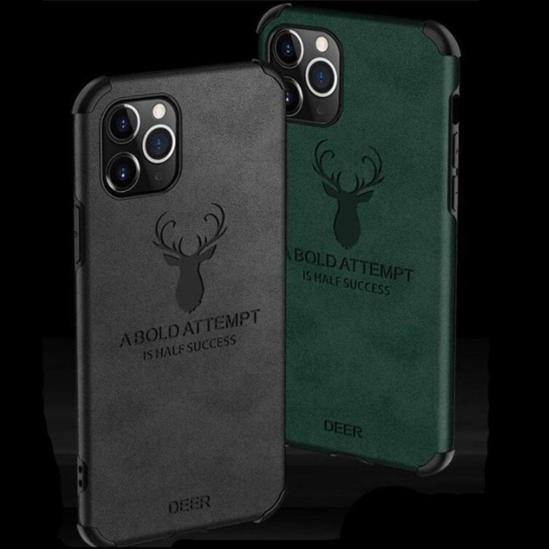 iPhone 11 Series (3 in 1) Combo Shockproof Deer Print Case + Camera Lens + Screen Protector