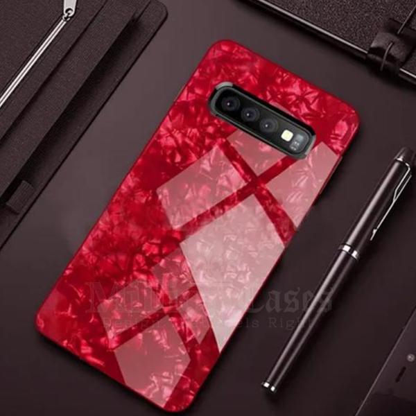 Galaxy S10 Dream Shell Textured Marble Case