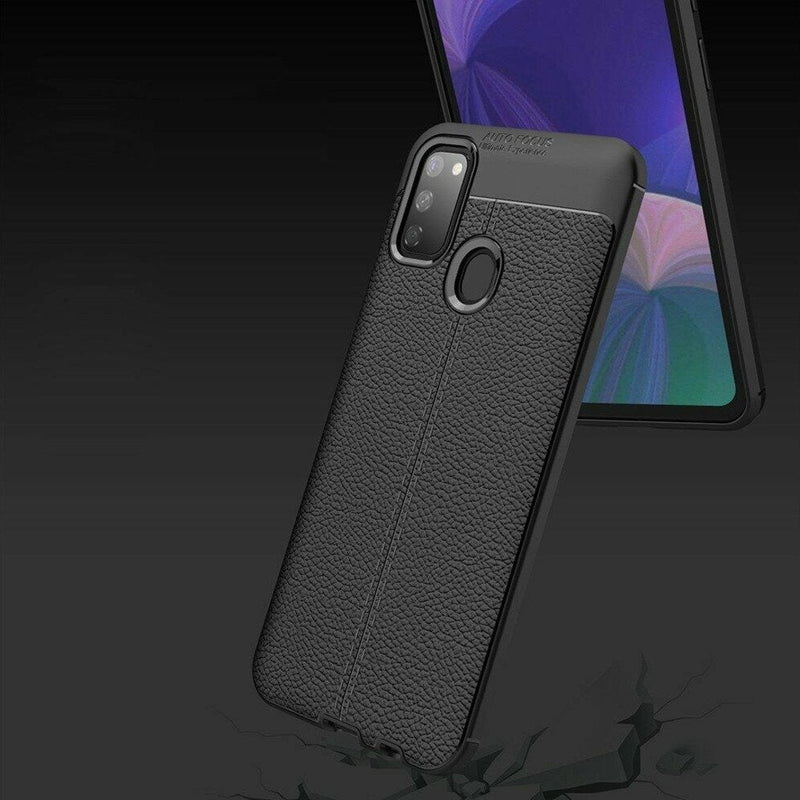 Galaxy M30s Auto Focus Leather Texture Case