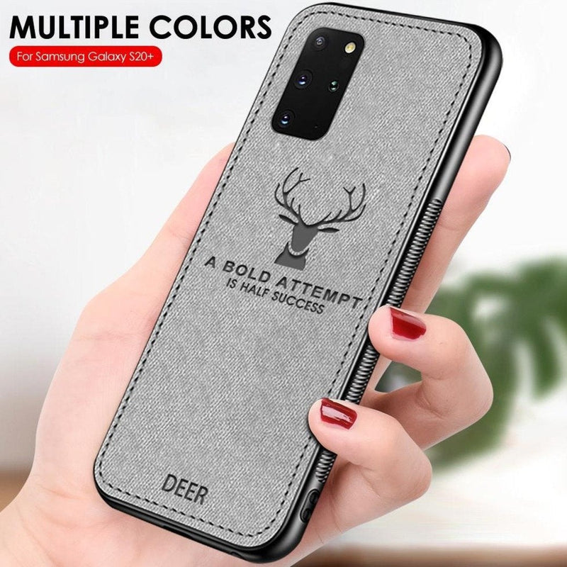 Galaxy S20 Plus (3 in 1 Combo) Deer Case + Tempered Glass + Earphones