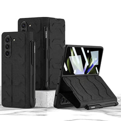 Galaxy Z Fold5 Shell Film Integrated Warrior Leather Case